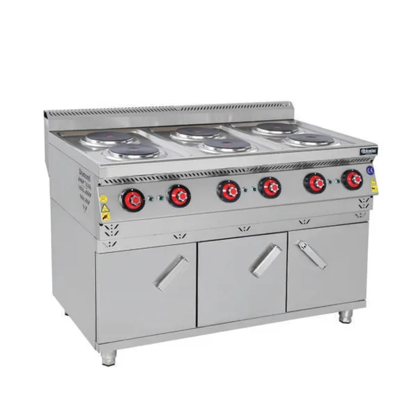 Himaksan Dolaplı Altılı Elektrikli Ocak 120x70x85 cm HMK-DOE 1278