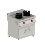 Himaksan Dolaplı Gazlı İkili Wok Ocak 80x70x85 cm HMK-DSWOG 878 - 1
