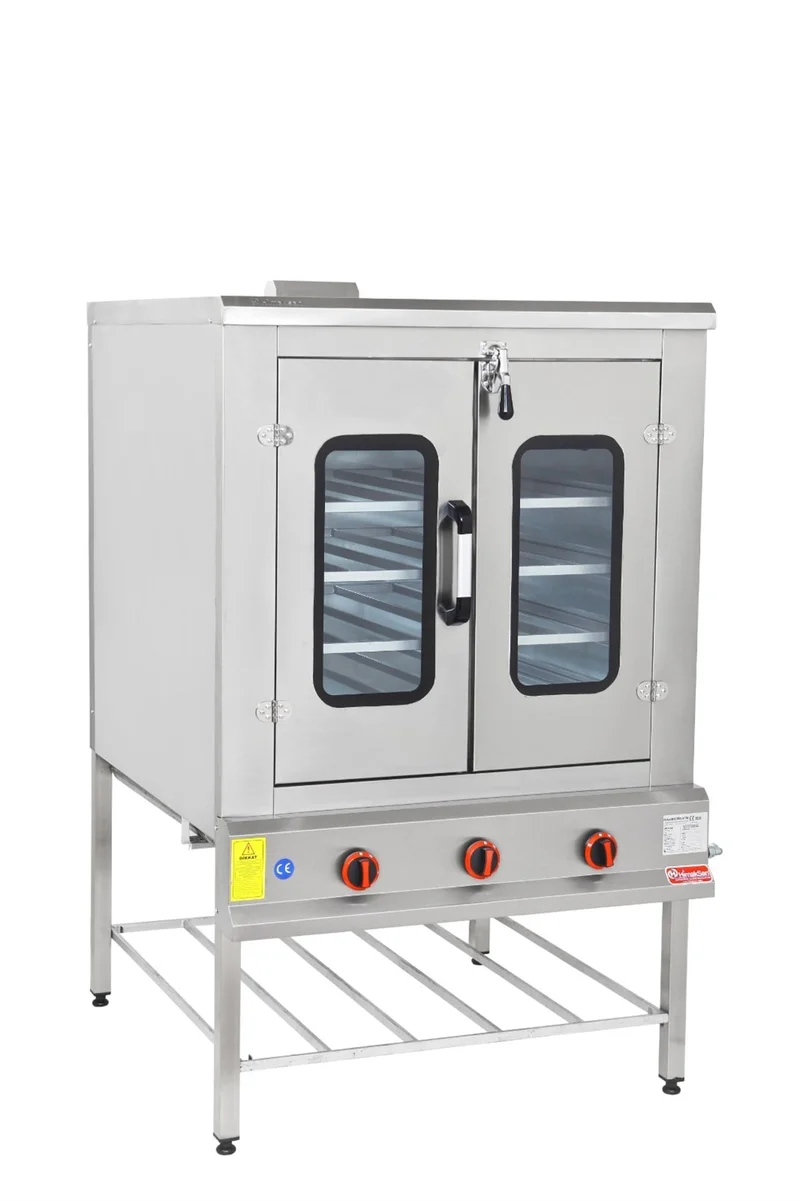 Himaksan Çift Kapılı Pasta Börek Fırını Gazlı ve Lpg Li 100x100x160 Cm HMK-PB 1010