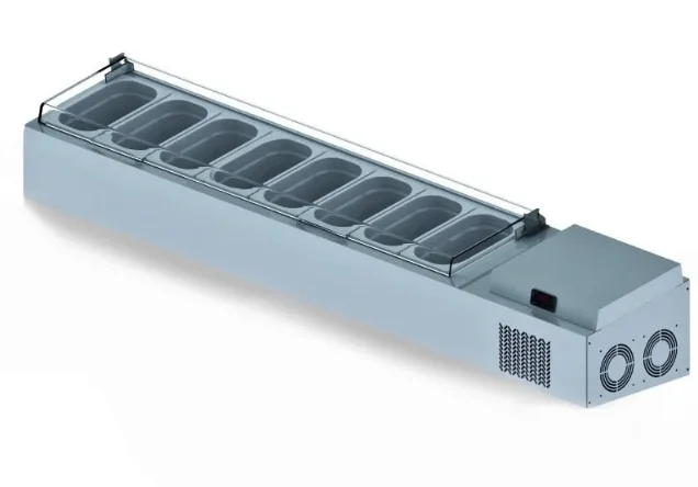 Iceinox Set Üstü Saladbar 10 Küvetli 178x34x30 cm VTP 200 PL