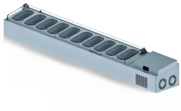Iceinox Set Üstü Saladbar 11 Küvetli 225x34x30 cm VTP 225 PL