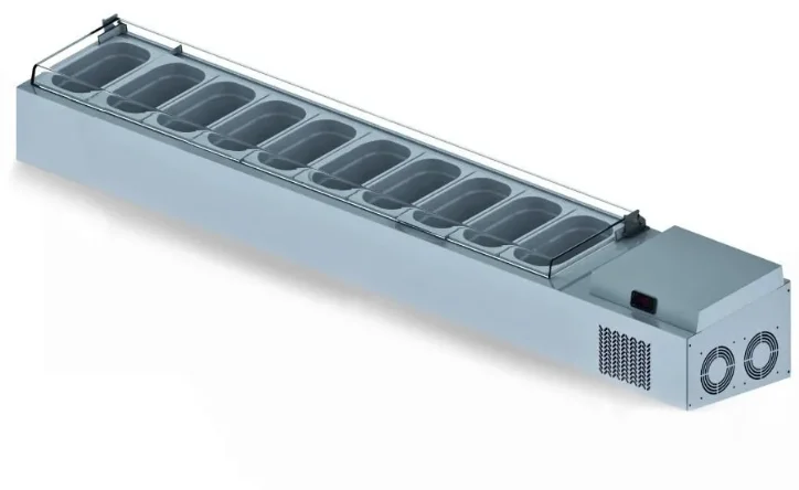Iceinox Set Üstü Saladbar 11 Küvetli 225x34x30 cm VTP 225 PL