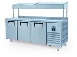 İceinox 3 Kapılı Pizza Hazırlık Dolabı Yüksek Ayaklı PTS-H 440 CR - 1