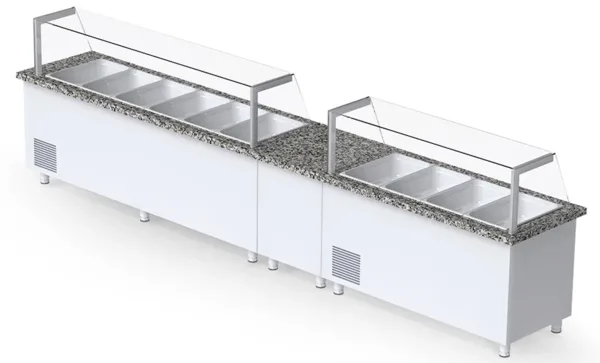 İceinox 4 küvetli Servis üniteler 150X80X132  KTH-F 330 CR