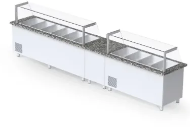 İceinox 4 küvetli Servis üniteler STH-F 330 CR