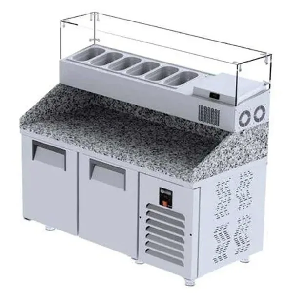 Iceinox 2 Kapılı Pizza Hazırlık Buzdolabı 150x80x108 PTS GR 330 CR