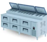 Iceinox Pizza Hazırlık Buzdolabı 6 Çekmeceli 237x81x109 cm PTS-L 800 CR - 1