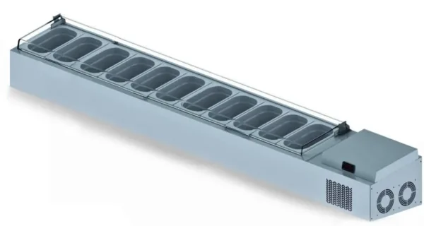 Iceinox Set Üstü Saladbar 12 Küvetli 225x34x30 cm VTP 250 PL