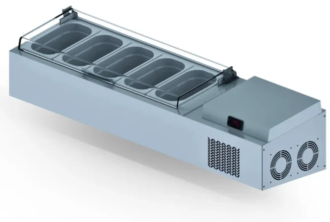 Iceinox Set Üstü Saladbar 6 Küvetli 150x34x30 cm VTP 150 PL