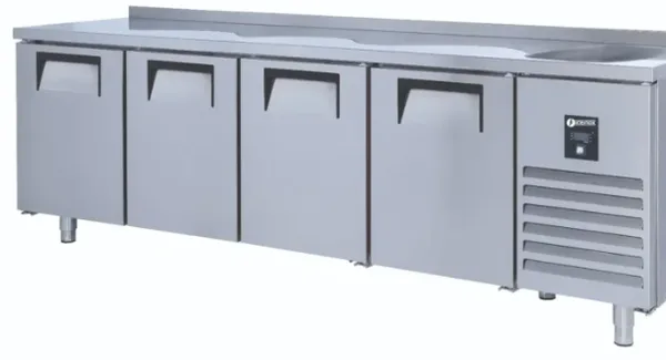 İceinox Tezgah Tip Evyeli 4 kapılı Buzdolabı CTS 650 CR-S