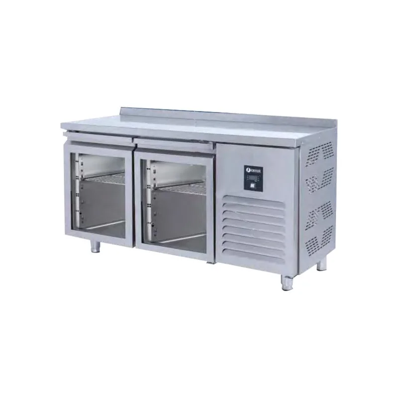 Iceinox Tezgah Tip Buzdolabı 2 Cam Kapılı 150x60x85 Cm CTS 275 CR-UG