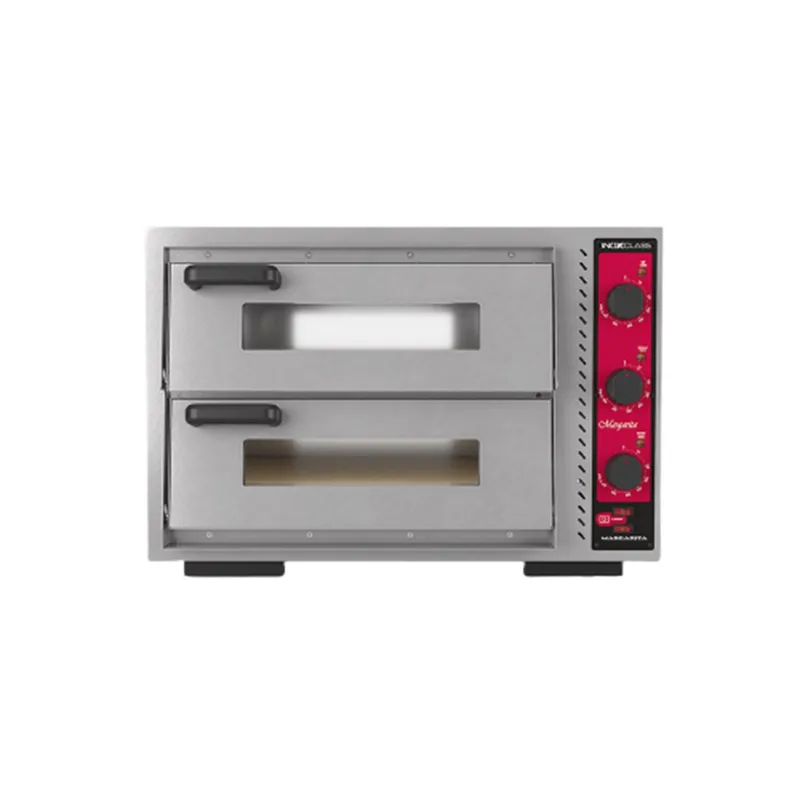 İnoxclass Çift Katlı Pizza Fırını Elektrikli 25 cm x 8 Pizza Kapasiteli Margarita M402E