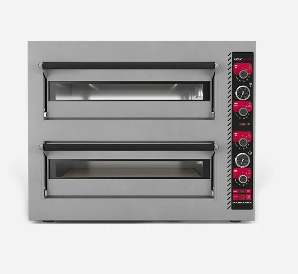 İnoxclass Çift Katlı Pizza Fırını Elektrikli 30 cm x 8 Pizza Kapasiteli Margarita M502E