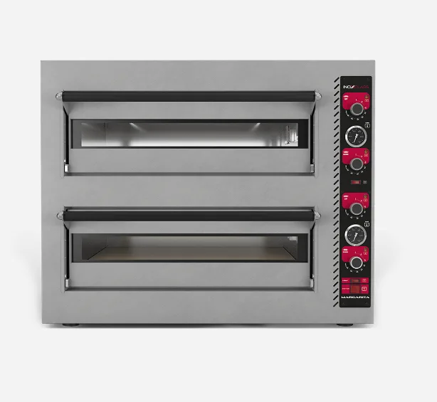 İnoxclass Çift Katlı Pizza Fırını Elektrikli 30 cm x 8 Pizza Kapasiteli Margarita M502E