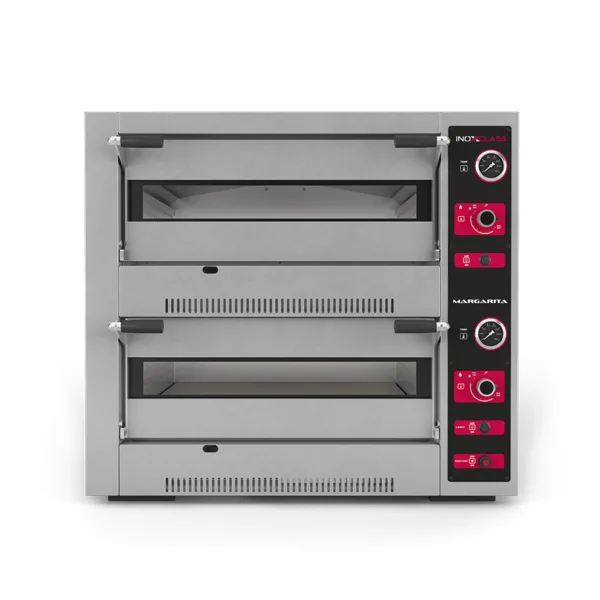 İnoxclass Çift Katlı Pizza Fırını Gazlı 30 cm x 8 Pizza Kapasiteli Margarita M502EG