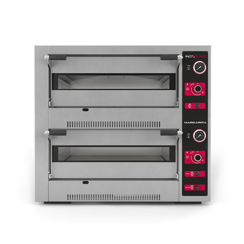 İnoxclass Çift Katlı Pizza Fırını Gazlı 30 cm x 8 Pizza Kapasiteli Margarita M502EG