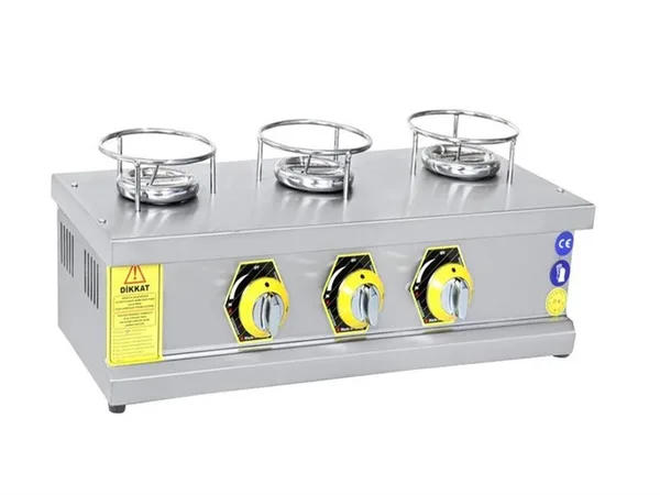 İnoxmaster 3 Lü Künefe Ocağı Gazlı ve Lpg Li 70x25x18 Cm İMR-KNFOGT-3