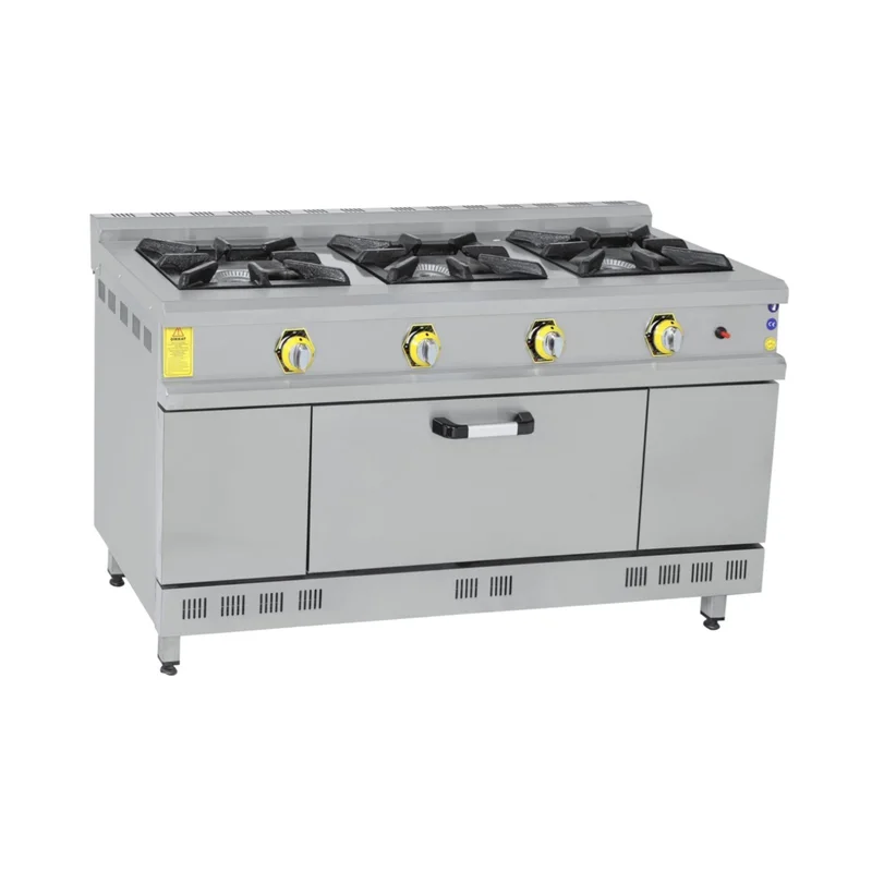 İnoxmaster 3 Lü Kuzine Gazlı ve Lpg Li 150x60x85 Cm İMR-KOG-1560