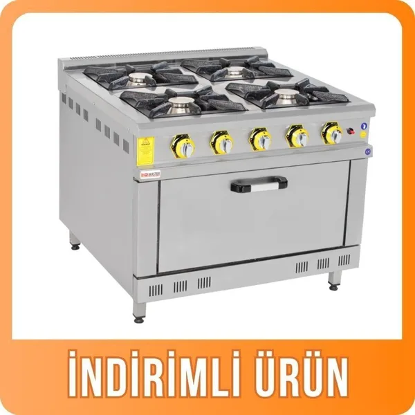 İnoxmaster 4 Lü Kuzine Gazlı ve Lpg Li 80x80x85 Cm İMR-KOG-8080