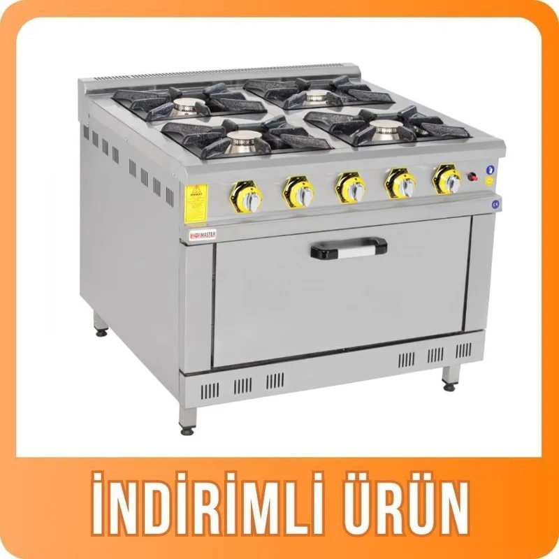İnoxmaster 4 Lü Kuzine Gazlı ve Lpg Li 80x80x85 Cm İMR-KOG-8080