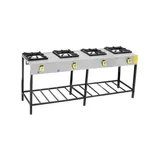 İnoxmaster 4 Lü Lokanta Ocağı Yüksek Ayak Gazlı ve Lpg Li 192x45x70 Cm İMR-LKY-4 - 1