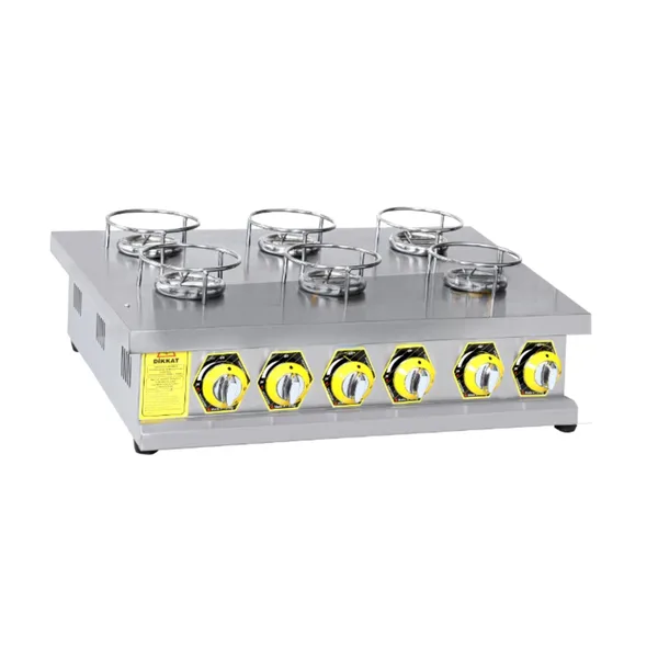 İnoxmaster 6 Lı Künefe Ocağı Gazlı ve Lpg Li 70x50x18 Cm İMR-KNFOG-6
