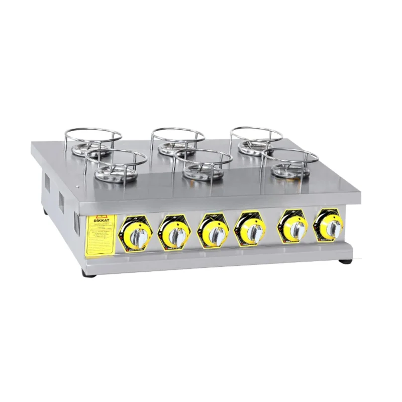 İnoxmaster 6 Lı Künefe Ocağı Gazlı ve Lpg Li 70x50x18 Cm İMR-KNFOG-6
