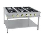 İnoxmaster 6 Lı Taban Raflı Ocak Gazlı ve Lpg Li 150X100X85 Cm İMR-TBOG-1510 - 1