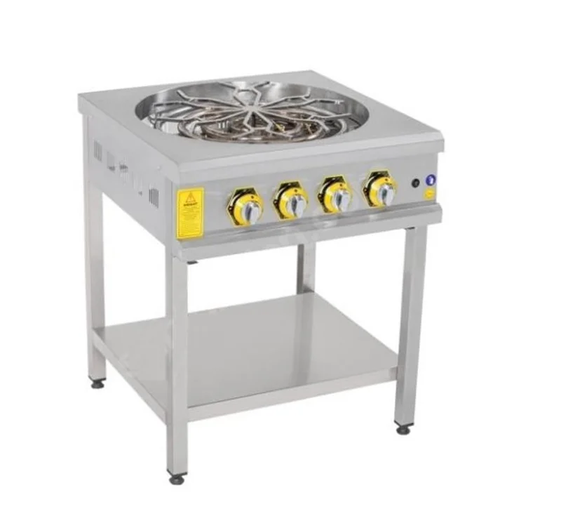 İnoxmaster Taban Raflı Motorlu Börek Ocağı Gazlı ve Lpg Li 70x70x85 Cm İMR-TBBROG-1