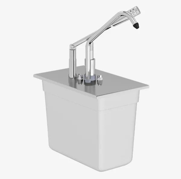 KALANDO Paslanmaz Çelik Gastronorm Kollu 5.25 Litre Sos Pompası GN 1/4 170101