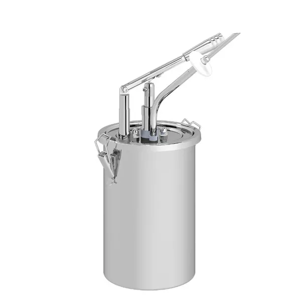 KALANDO Paslanmaz Çelik Kollu Açılı Enjekte Dolum İğneli 4.5 Litre Hazneli Basmalı Sos Pompası 420114