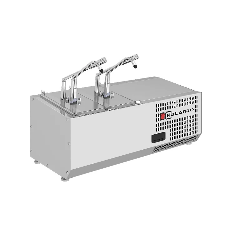 KALANDO Soğutmalı Paslanmaz Çelik 2'li 2x5.25 Litre Hazneli Sos Pompası GN 1/4 540101