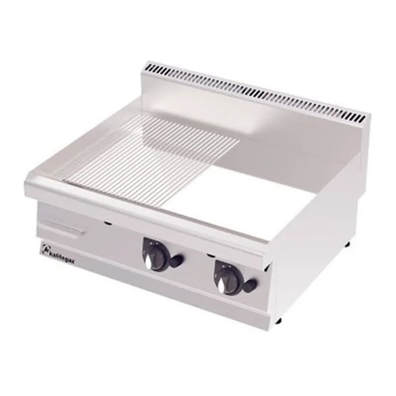 Kalitegaz Gazlı Pleyt Izgara Yarı Oluklu Krom Kaplı 90x60x29 Cm GS9060GC Rinnova