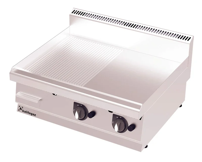 Kalitegaz Gazlı Pleyt Izgara Yarı Oluklu Yarı Düz Yüzey 80x70x29 Cm GS8070G