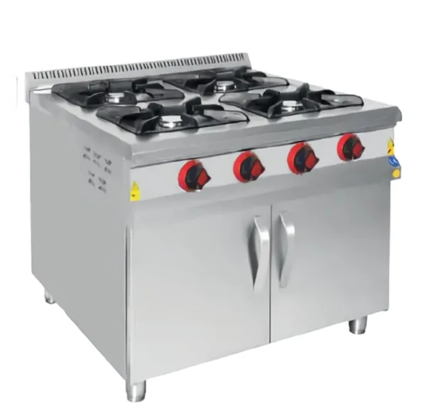 CSA 4 lü Ocak Alt Dolaplı Gazlı ve Lpg Li Ce Belgeli 100x100x85 cm KRCS.SDKZ.1010.CE