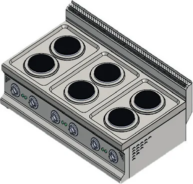 CSA Elektrikli  6 lı Ocak Set Üstü 120x70x30 cm  KRCS.SOE.1270