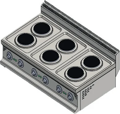 CSA Elektrikli  6 lı Ocak Set Üstü 120x70x30 cm  KRCS.SOE.1270