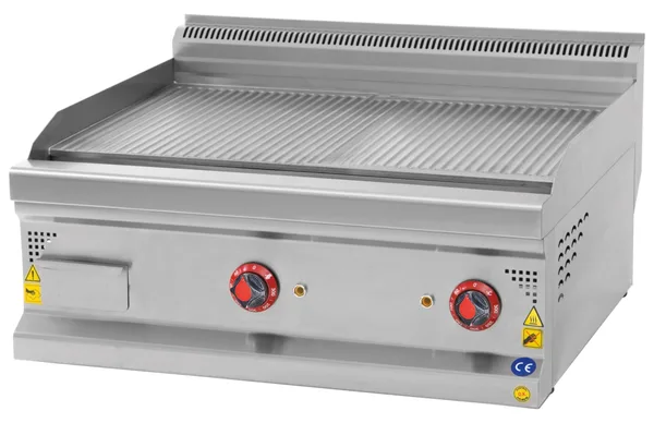 CSA Elektrikli Tam Oluklu Pleyt Izgara Set Üstü 80x70x30 cm KRCS.IZTE.870