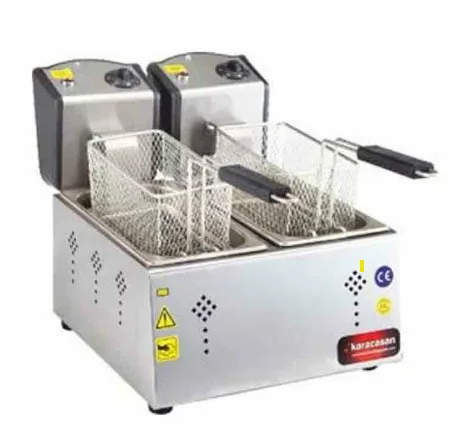 CSA Elektrikli Ekonomik Fritöz 3+3 Litre 37x36x20 cm KRCS.EFE.33