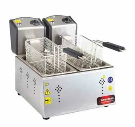 CSA Elektrikli Ekonomik Fritöz 3+3 Litre 37x36x20 cm KRCS.EFE.33