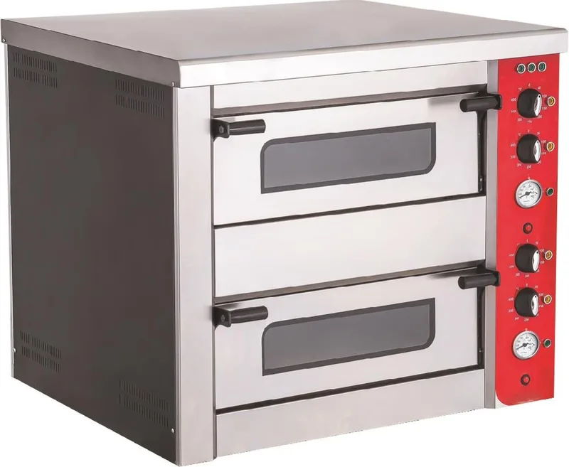 CSA Elektrikli Pizza Fırını Manuel Çift Katlı 4+4x30 cm Pizza Kapasiteli KRCS.PFE.8