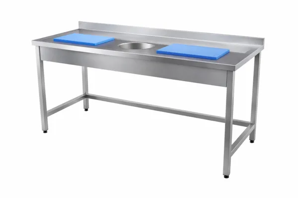 Kariyermutfak Özel İmalat Balık Hazırlık Tezgahı 140x70x85 Cm KRYR-BH-147