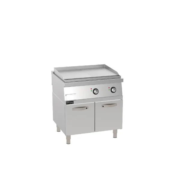 Kayalar Yarı Düz Yarı Oluk Pleyt Izgara Elektrikli Alt Dolaplı 80x90x85 cm KIYOE8090