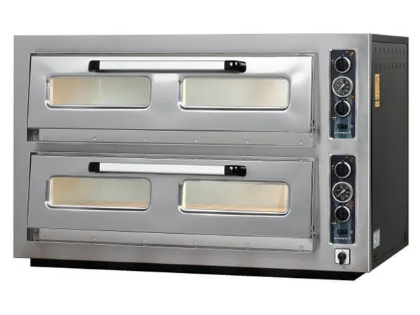 Maksan Elektrikli Pizza Fırını Çift Katlı 6+6x30 Cm Kapasiteli Termometre Göstergeli PO-602T