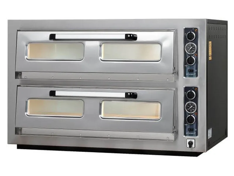 Maksan Elektrikli Pizza Fırını Çift Katlı 6+6x30 Cm Kapasiteli Termometre Göstergeli PO-602T