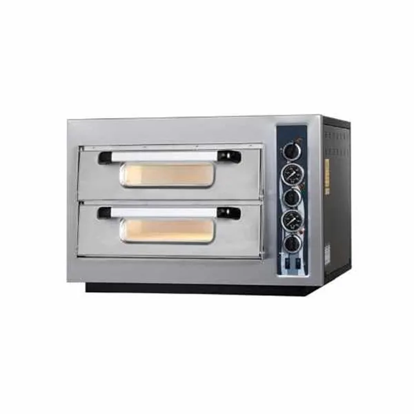 Maksan Elektrikli  Pizza Fırını Çift Katlı 4+4x25 Cm Kapasiteli Termometre Göstergeli PO-402T