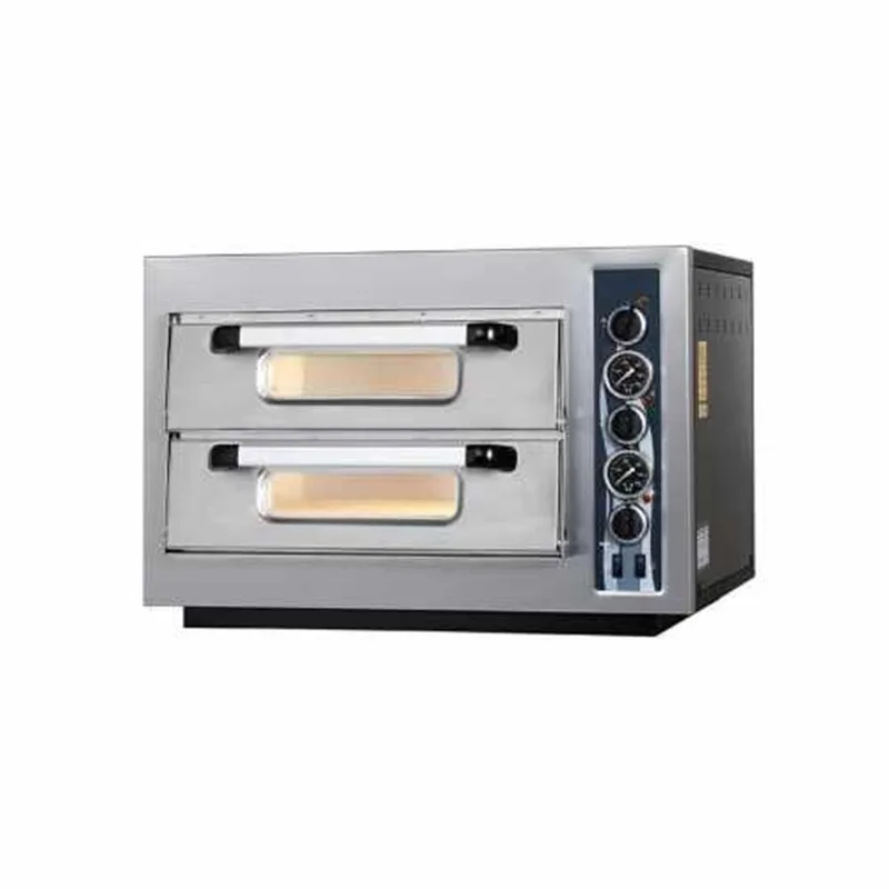 Maksan Elektrikli  Pizza Fırını Çift Katlı 4+4x25 Cm Kapasiteli Termometre Göstergeli PO-402T