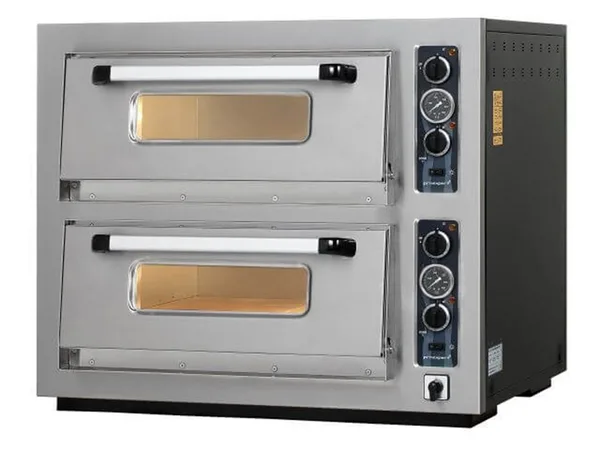 Maksan Elektrikli Pizza Fırını Çift Katlı 4+4x30 Cm  Termometre Göstergeli PO-502T