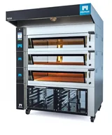 Memak Taş Tabanlı 3 Katlı Fermantasyon Davlumbazlı Elektrikli Fırın NOVA128-3-F-D - 1