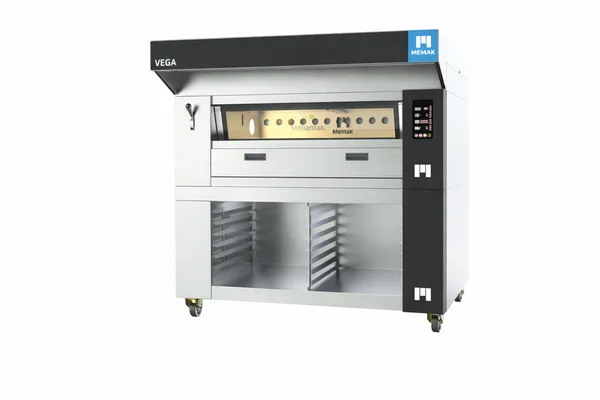 Memak Taş Tabanlı Tek Katlı Fermantasyon Davlumbazlı Doğalgazlı Fırın 120x120 VEGA120-1-F-D